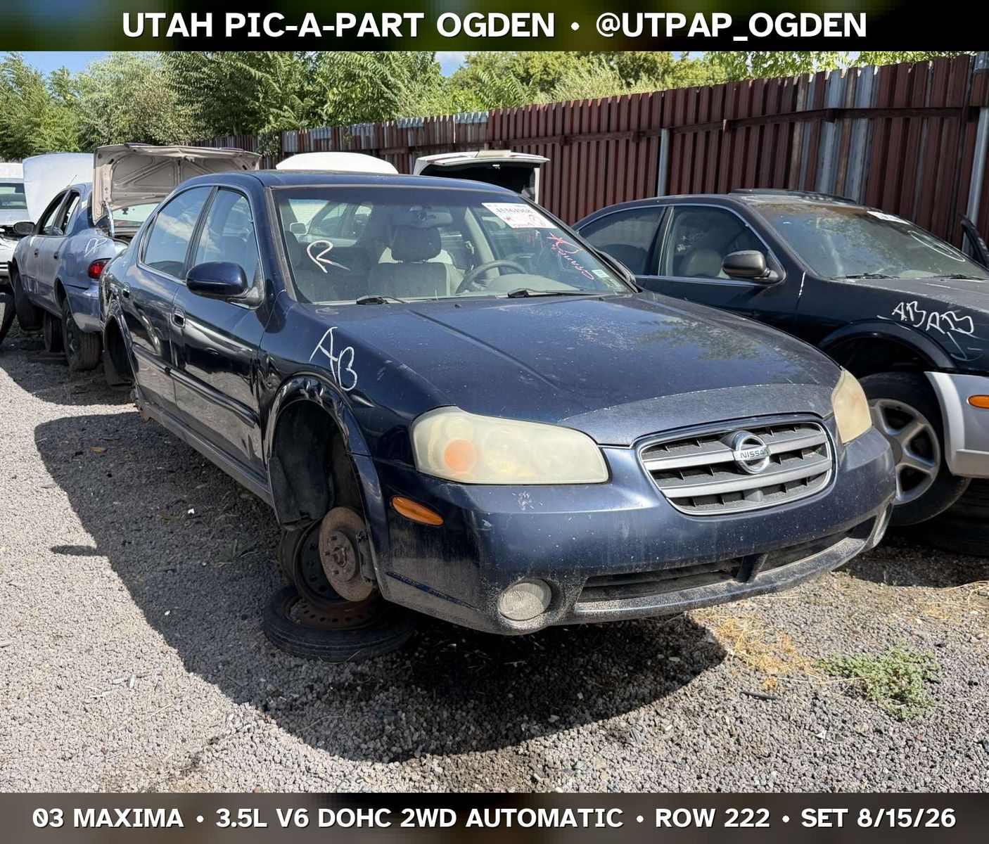 New Arrival - 2003 Nissan Maxima Parts - UTPAP Ogden