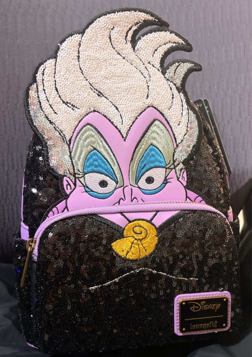 Disney Loungefly Ursula Sequin Mini Backpack The Little Mermaid Villain