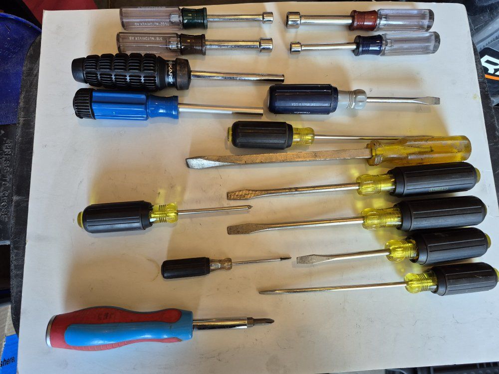 Assorted Hand Screwdrivers and Nut Drivers Lot - Stanley & More