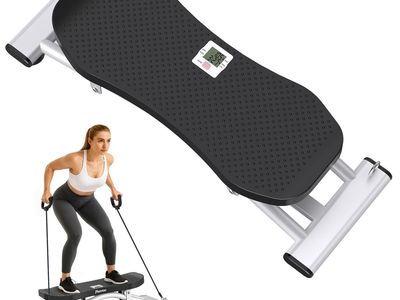 PASYOU Balance Board for Adults, Rock Stepper for Exercise at Home, Simulate Ski Machine with Resistance Band & LCD Display