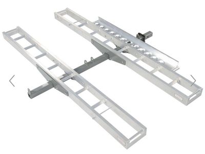 Black Widow AMC-600-2 Double Motorcycle Hitch Carrier - 600lb Capacity, 2-inch Hitch