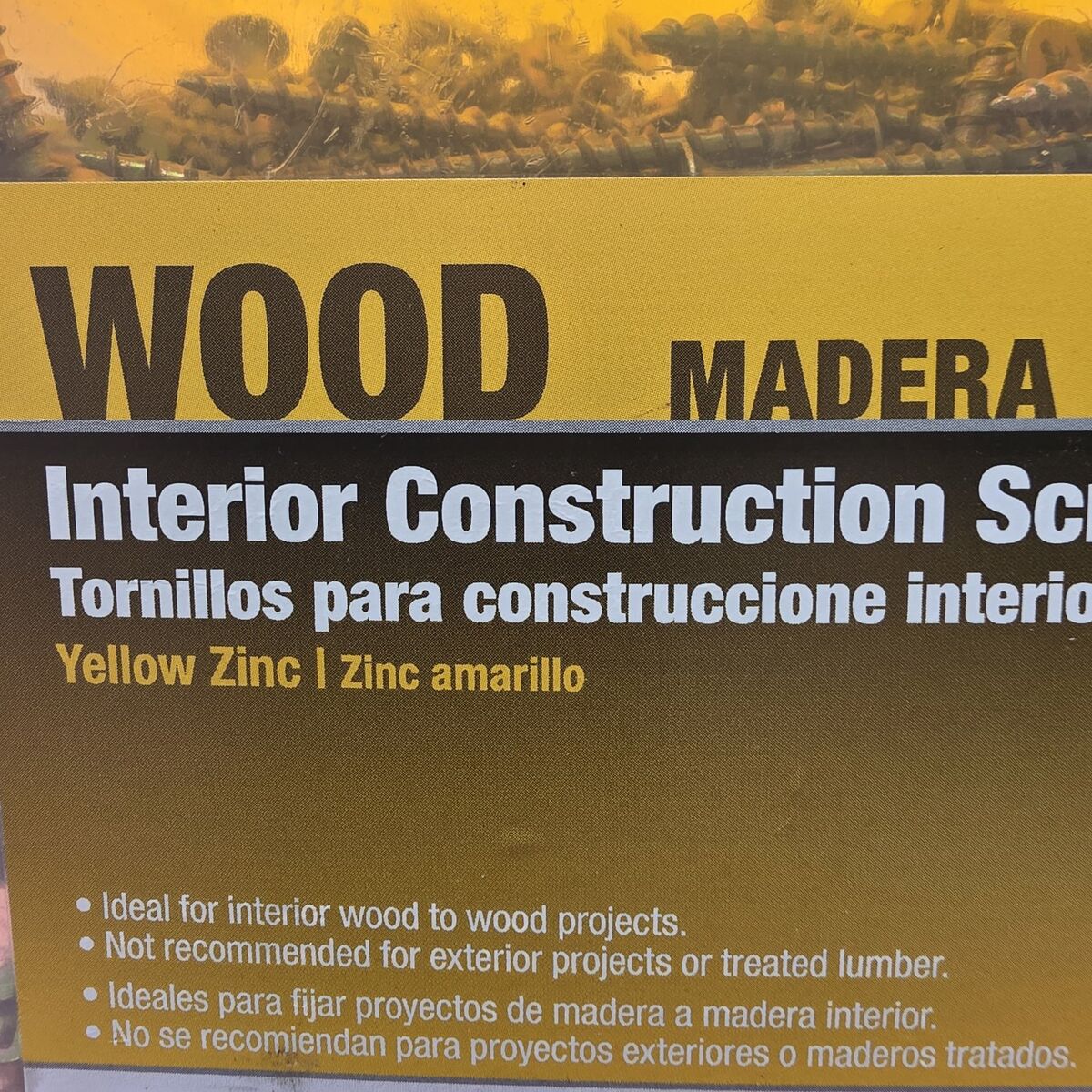 New Interior wood construction screws. 8 x 2-1/2.