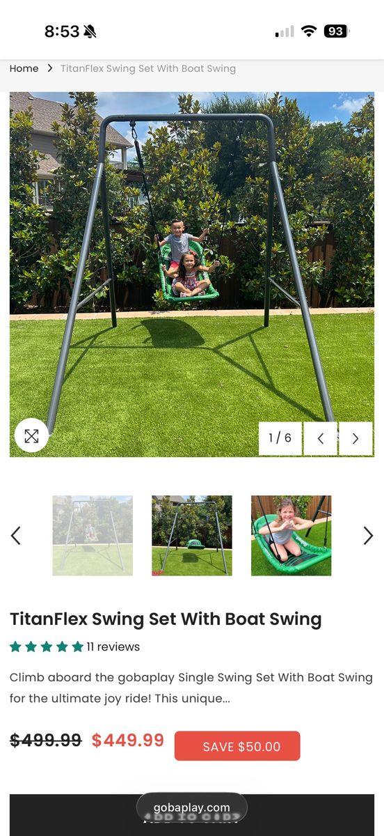 Single swing set - OBO