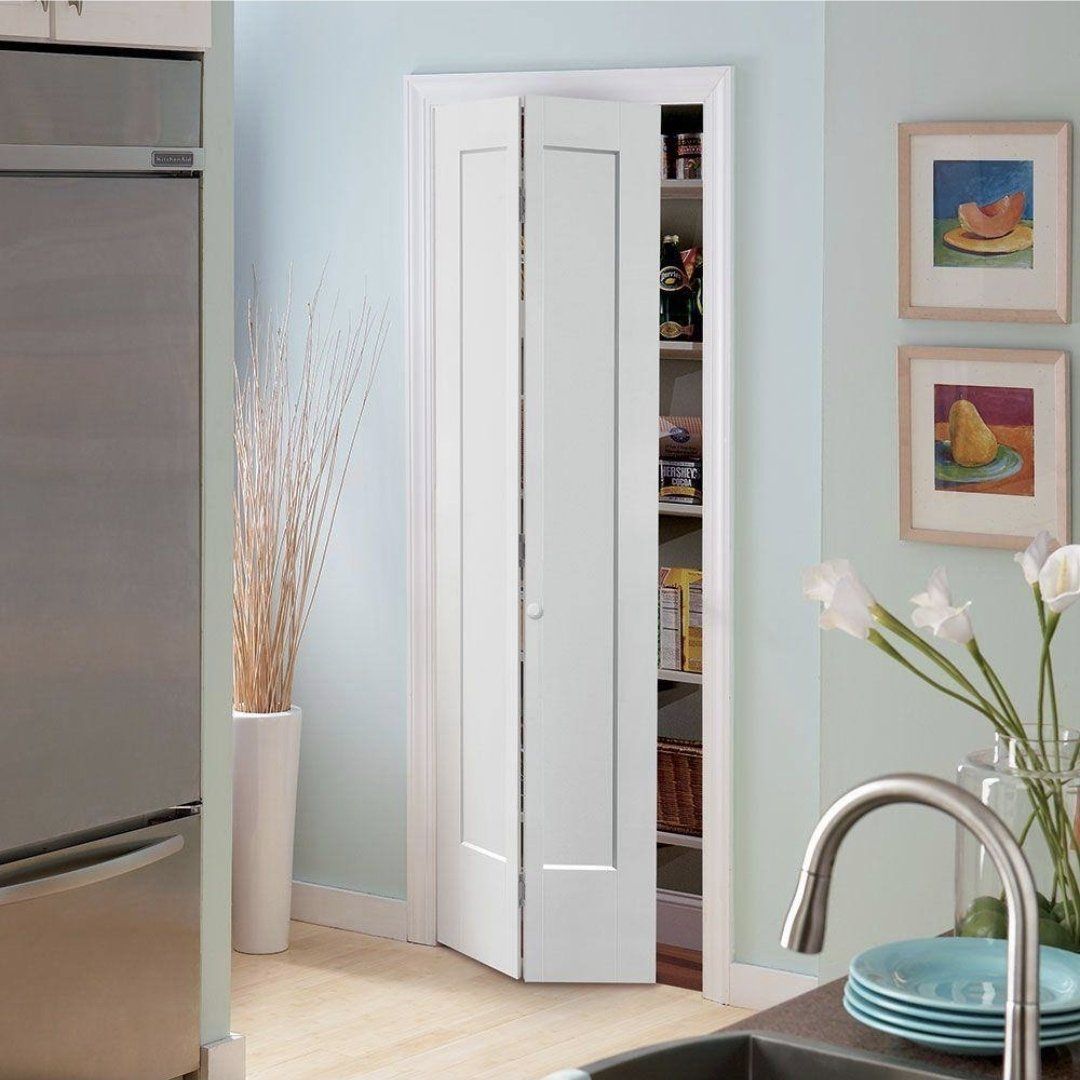2 available 6 in. x 80 in. 2 Panel Lincoln Park Primed Hollow Core Composite Bi-fold Interior Door