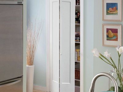 2 available 6 in. x 80 in. 2 Panel Lincoln Park Primed Hollow Core Composite Bi-fold Interior Door