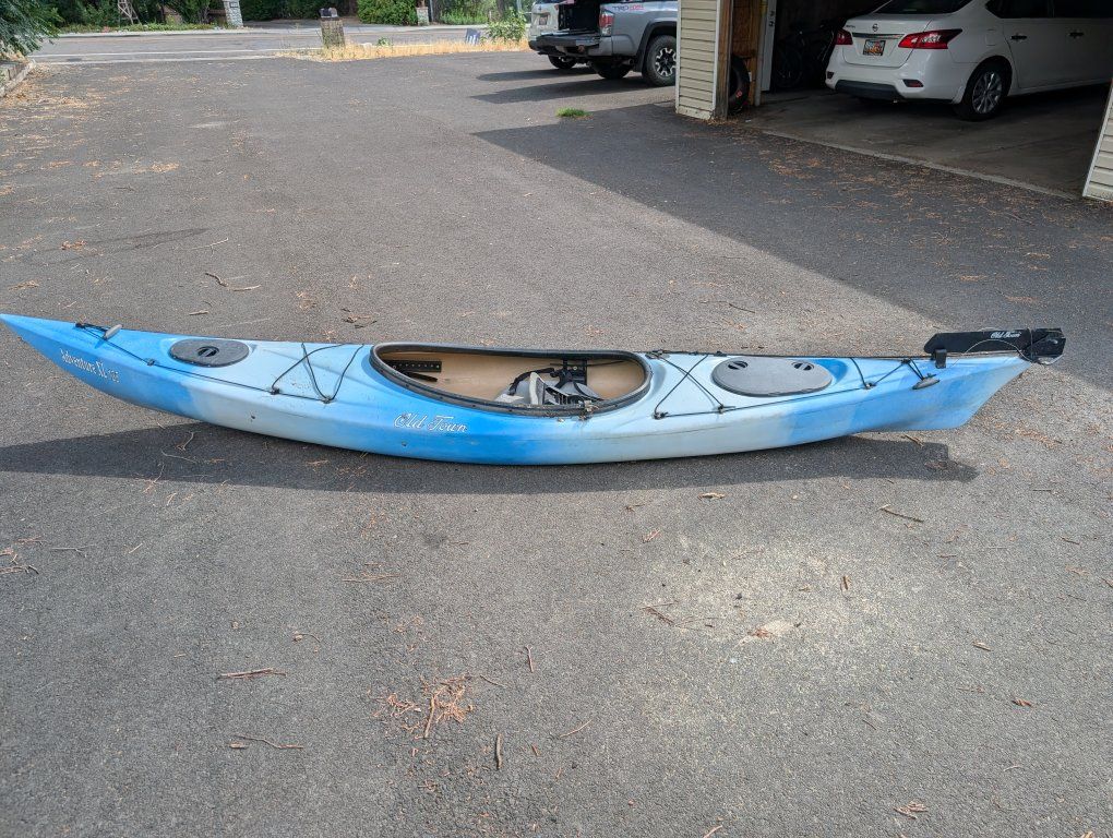 Old Town Adventure XL 125 Kayak - Blue/White with Rudder System