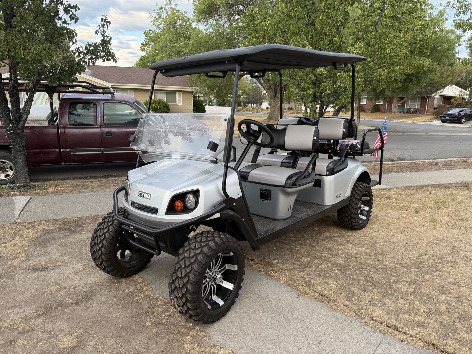 Ezgo express l6 72 volt limo, shuttle golf cart