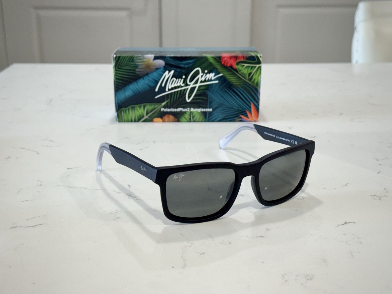 Maui Jim Stone Shack PolarizedPlus2 Sunglasses Matte Black Frame - New