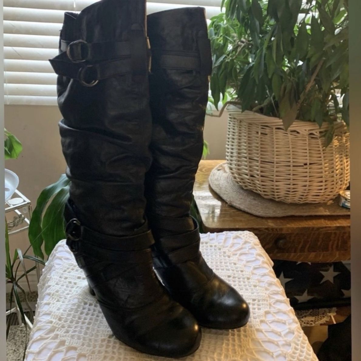 Leather Boots “Two Lips” Brand   Size 9