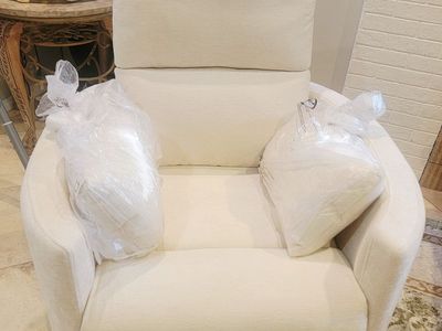 New Assembled Modern Cotton Chenille Fabric Power Recliner Chair