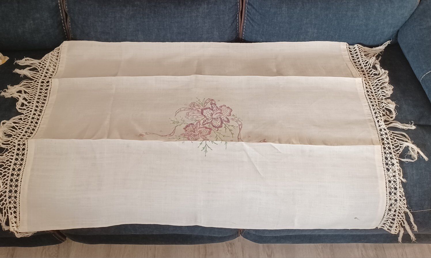 Vintage Linen Table Runner