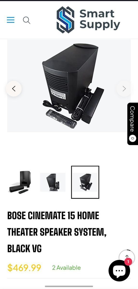 Bose cinemate 15 complete working 2.1 sound system