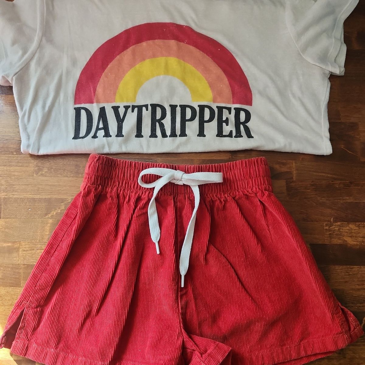 Urban Outfitters Corduroy Shorts + Retro Tee