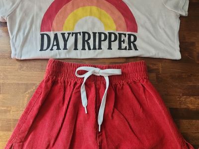 Urban Outfitters Corduroy Shorts + Retro Tee