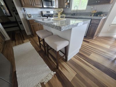 New In Box: Premium American Woodmark Pro 48" Base Kitchen Cabinet (Adelaide / Painted Linen)
