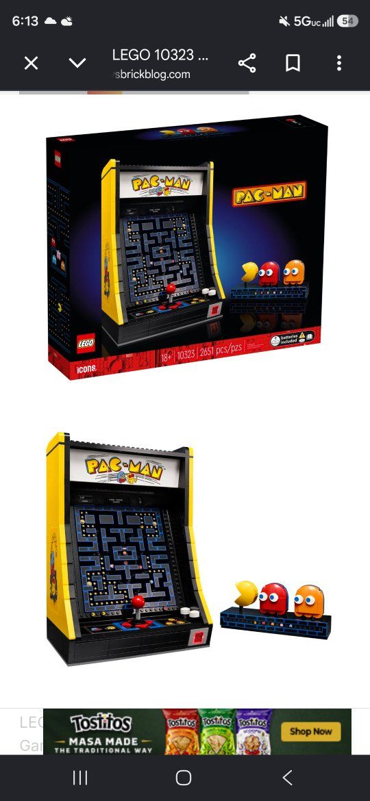 Retired Pacman Lego set Lego Icons 10323