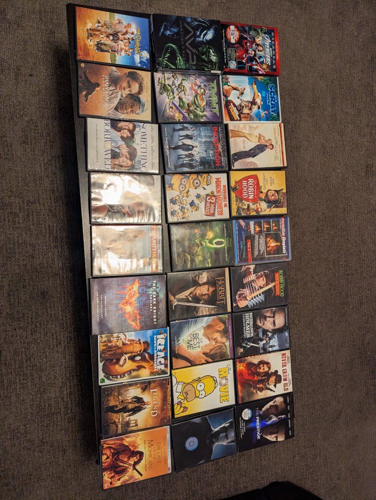 Large Lot of Mixed DVDs & Blu-rays (40+ movies, Various Genres)