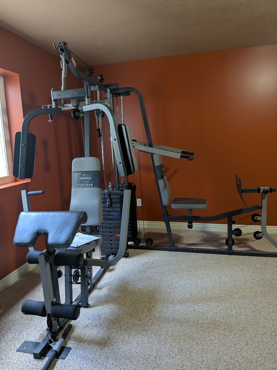 Marcy Platinum GS99 Corner Gym Home Exercise Machine with Multiple Stations and Weight Stack