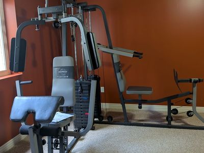 Marcy Platinum GS99 Corner Gym Home Exercise Machine with Multiple Stations and Weight Stack