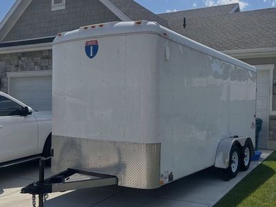2021 Interstate 7x16 Enclosed Cargo Trailer – Tandem Axle – CLEAN TITLE