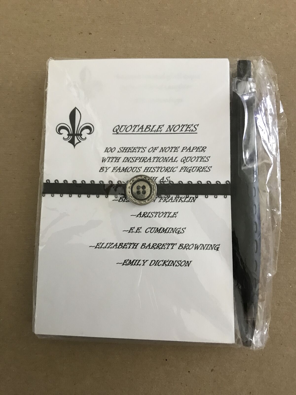 Quotable Notes 100 Sheets of Note Paper With Inspirational Quotes By Famous Historic Figures