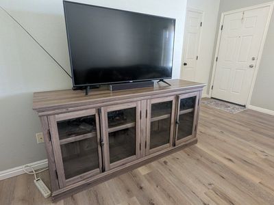Beautiful rustic farmhouse entertainment stand/shelves