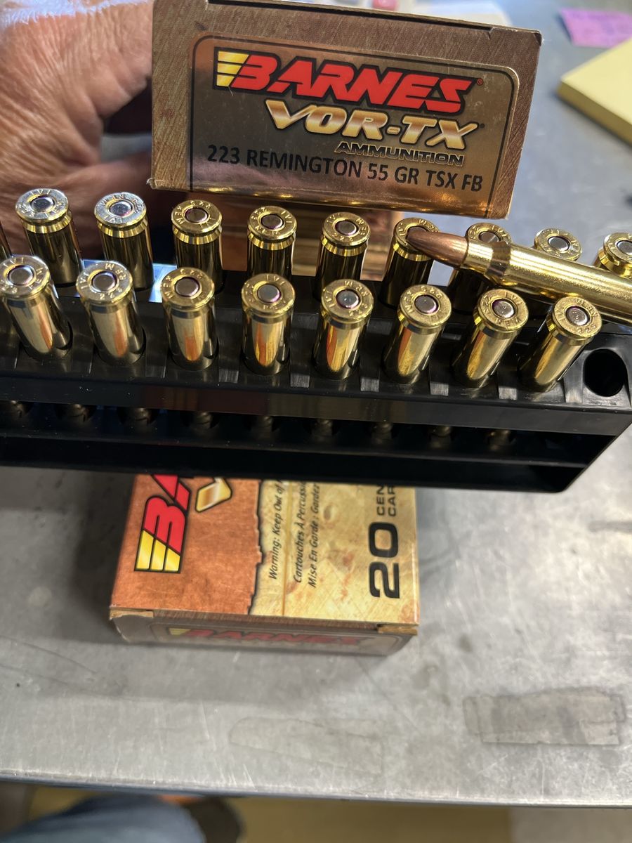 Barnes Vor-Tx Ammunition 223 Remington 55 Grain TSX FB.