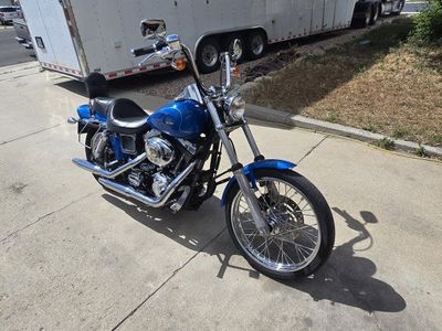Harley Davidson Dyna Wide Glide Motorcycle Blue