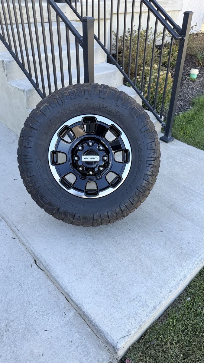 Ford F350 Tremor Rims and Tires 295/70R17 Nitto Ridge Grappler Load E