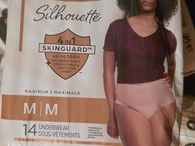 Depend Silhouette 4-in-1 Skinguard Maximum Absorbency Underwear - Size M, 14 Count