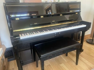Beautiful Black Upright Piano - Pearl River UP1145M-1 (Model)