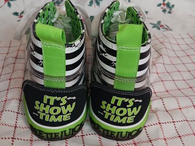 Beetlejuice "It's Show Time" High Top Sneakers Men's Size 10 Green/Black/White