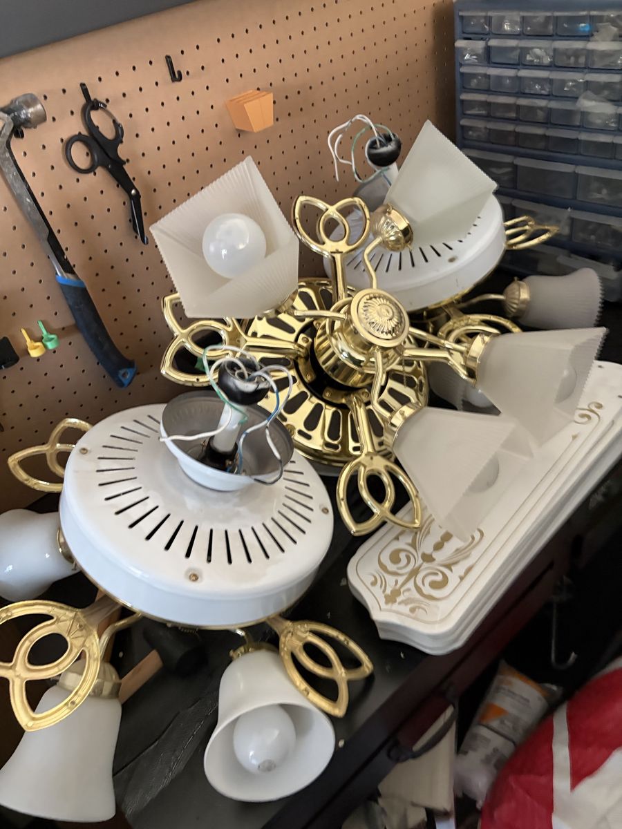 3 beautiful white fans