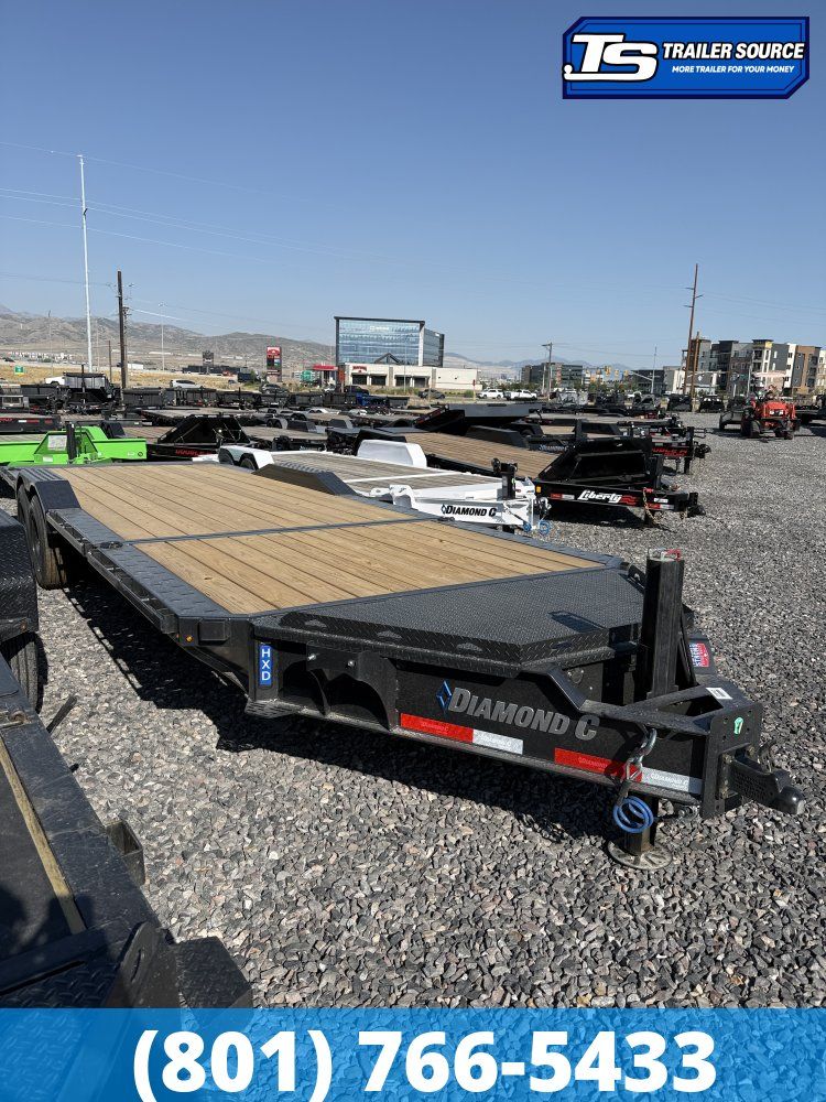 8.5x24 Diamond C HXD 208 Wide Body w/ Drive Over Fenders Tilt Trailer - 18K GVWR - ABS Brakes, Hydraulic Jack(s), Pro Tilt