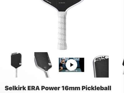 SLK by Selkirk ERA Power 16mm Elongated Pickleball Paddle