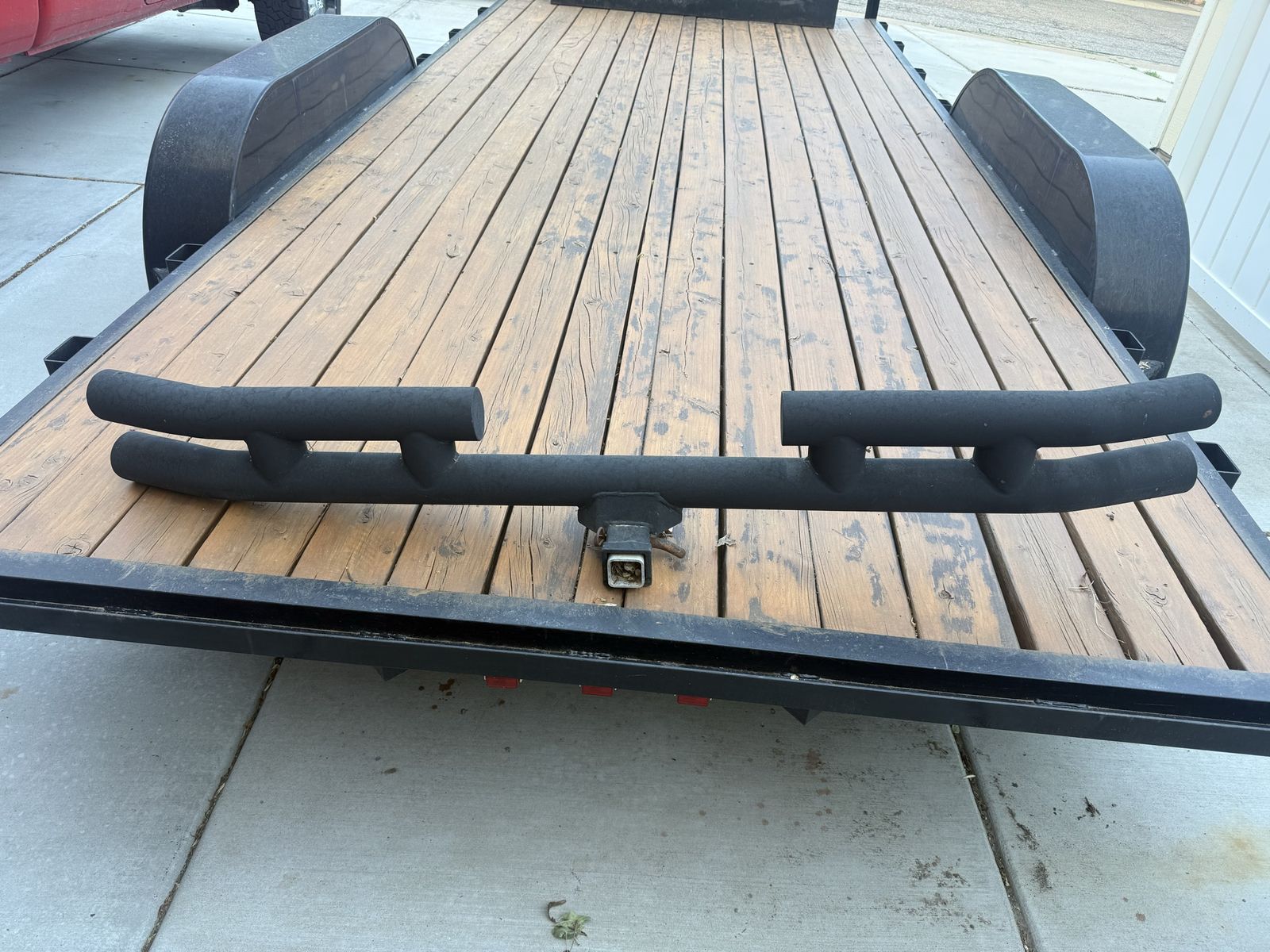 Jeep Wrangler TJ Rear Tube Bumper with Hitch Receiver - Black, Fits 1997-2006 Models