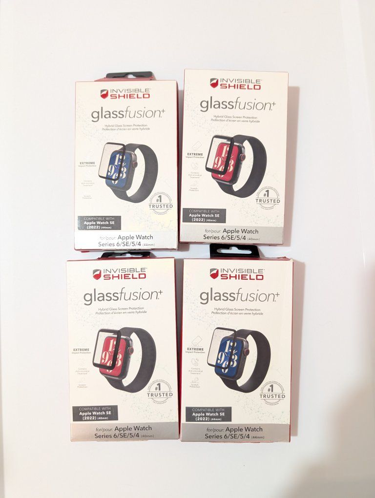 InvisibleShield Glassfusion+ Hybrid Glass Screen Protector for Apple Watch