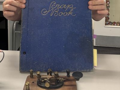 LOST 5/6 in Murray - Very Special WWII Family Scrapbook and Telegraph Machine
