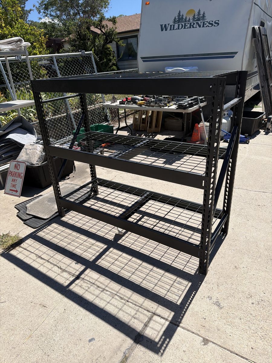 Heavy-Duty Black Metal Wire Shelving Storage Unit