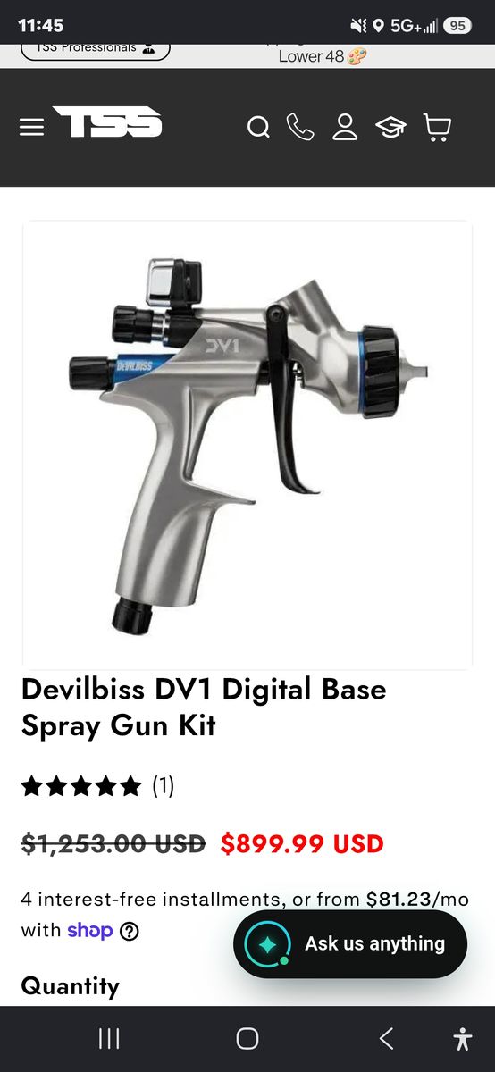 Automotive refinishing spray gun
