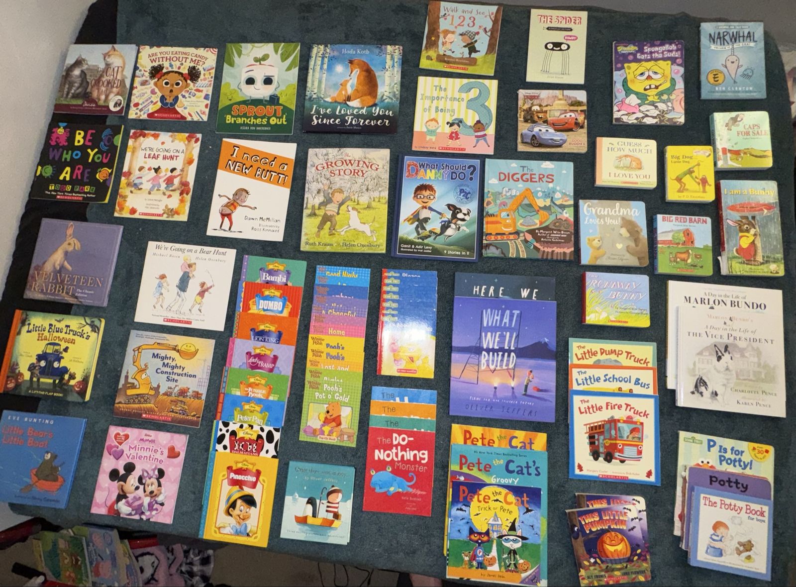 50+ Mixed Lot Children's Picture Books - Pete the Cat, Disney, Halloween, Construction & More. Whole sets $3, individuals $1