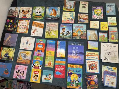 50+ Mixed Lot Children's Picture Books - Pete the Cat, Disney, Halloween, Construction & More. Whole sets $3, individuals $1