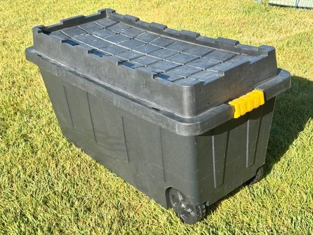 Large Rolling Storage Bin.