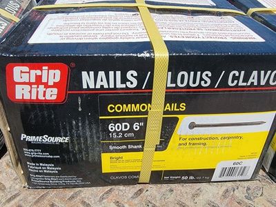50 lb box of 6 inch D nails