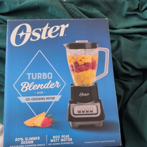  Oster® Turbo Blender, 800-Watt Ice Crushing Motor Food Blender, Black New/Sealed