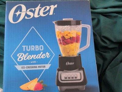 Oster® Turbo Blender, 800-Watt Ice Crushing Motor Food Blender, Black New/Sealed