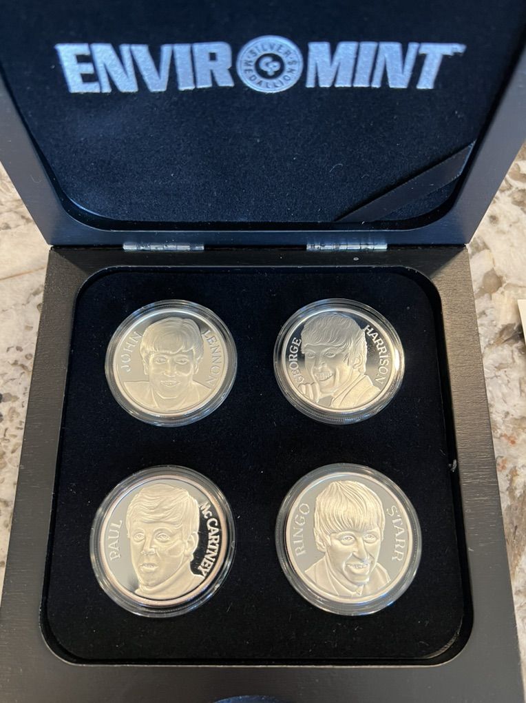 Beatles 4 Piece Coin Set