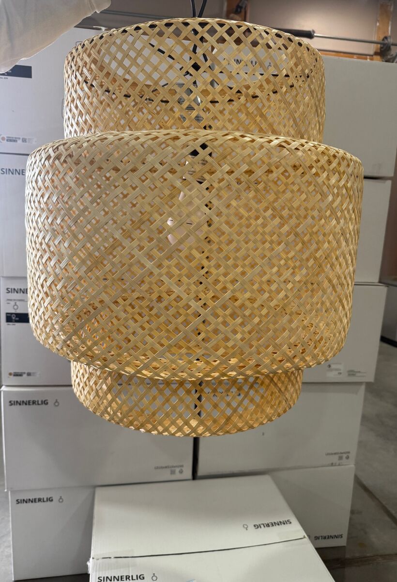 IKEA Sinnertig bamboo pendant lamps