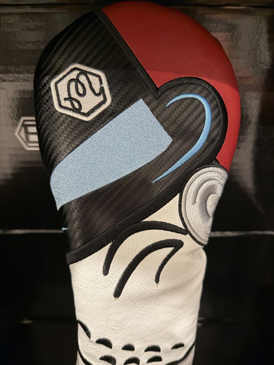 2026 Malbon Bettinardi Gangster Buckets Maroon & White Plaid Driver Head Cover