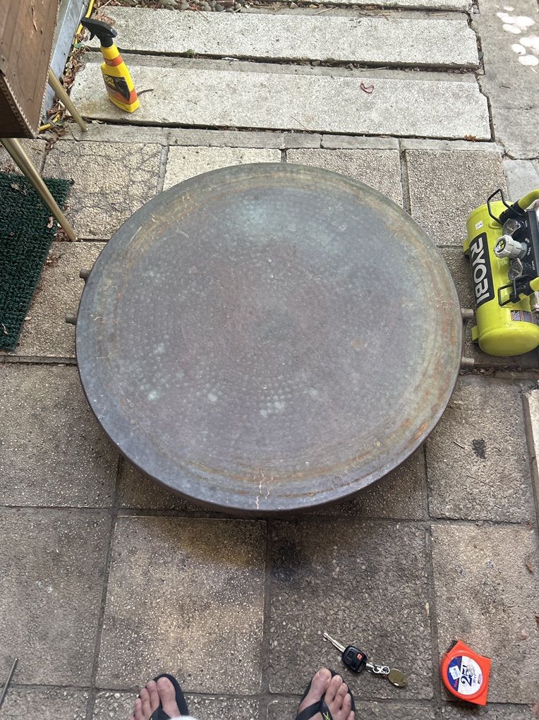 Solid Copper Hand Hammered Try Or Table Top 31